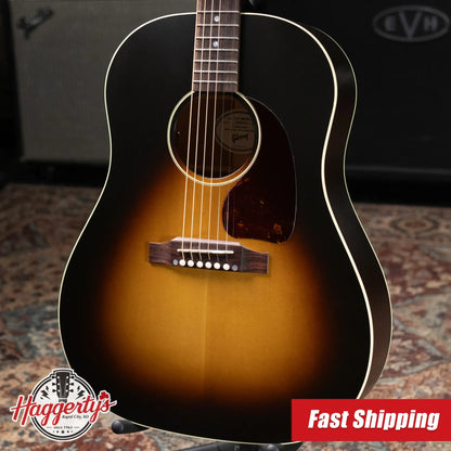 Gibson J-45 Special Acoustic/Electric Guitar - Satin Vintage Sunburst with Gig Bag