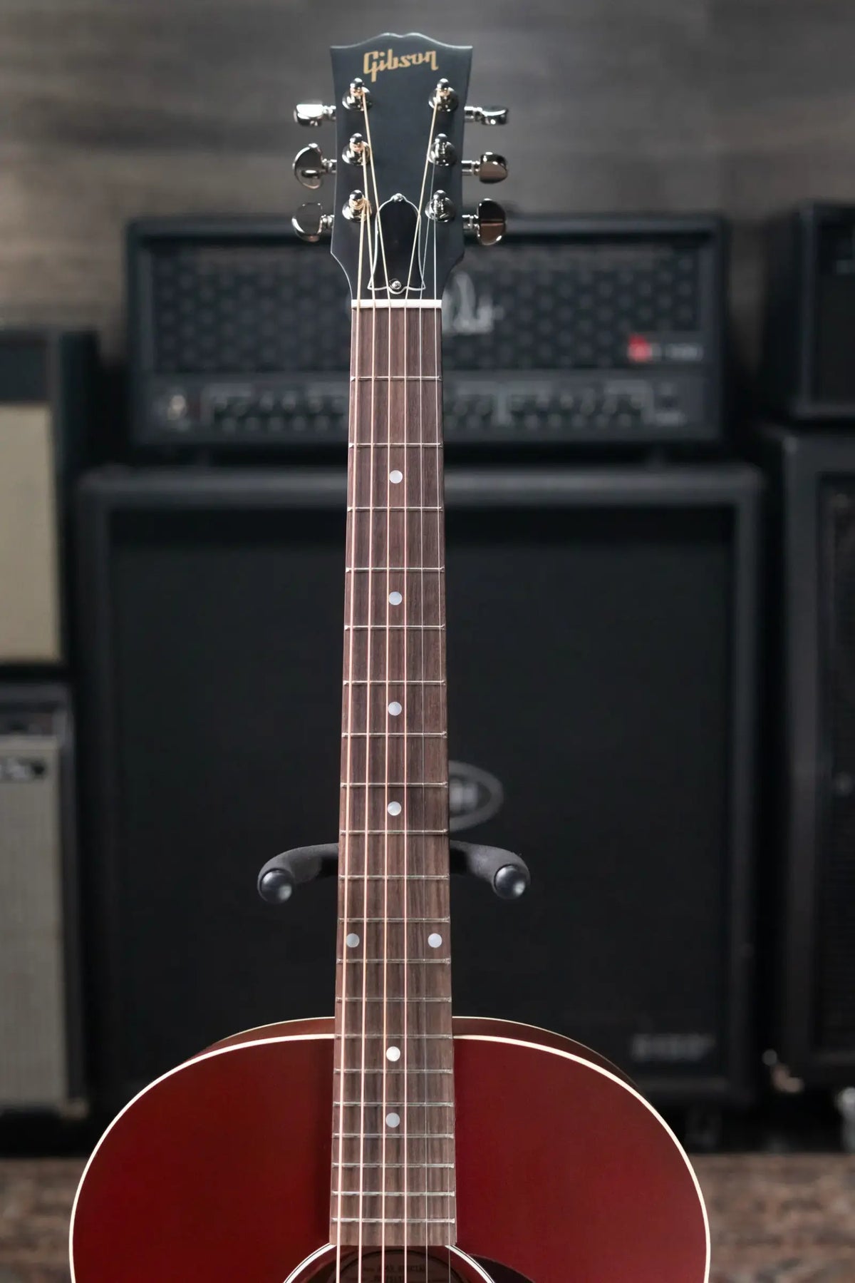 Gibson J-45 Special Acoustic/Electric Guitar - Satin Wine Red with Gig Bag - Demo