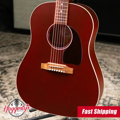 Gibson J-45 Special Dreadnought Acoustic/Electric Guitar - Satin Wine Red with Gig Bag