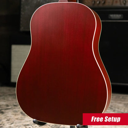 Gibson J-45 Special Dreadnought Acoustic/Electric Guitar - Satin Wine Red with Gig Bag