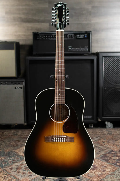 Gibson J-45 Standard 12-String Acoustic/Electric Guitar - Vintage Sunburst with Hardshell Case