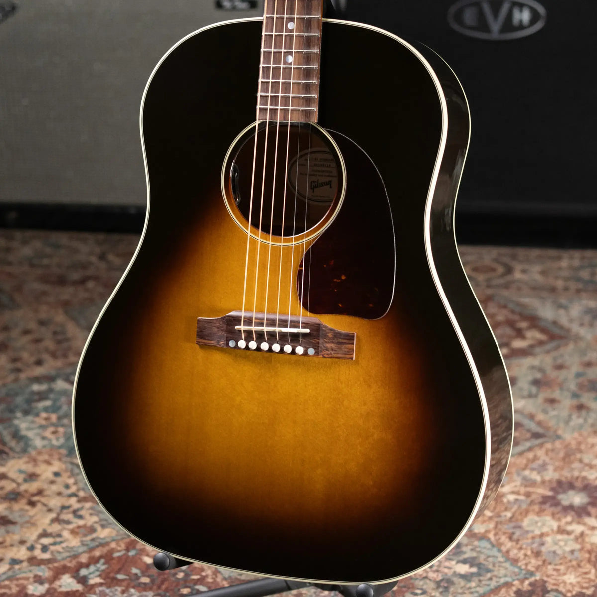 Gibson J-45 Standard Acoustic/Electric Guitar - Vintage Sunburst with Hardshell Case