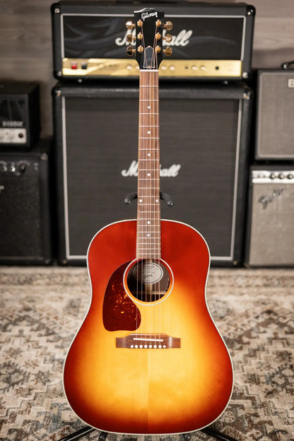 Gibson J-45 Standard Rosewood Left-Handed Acoustic/Electric Guitar - Rosewood Burst with Hardshell Case