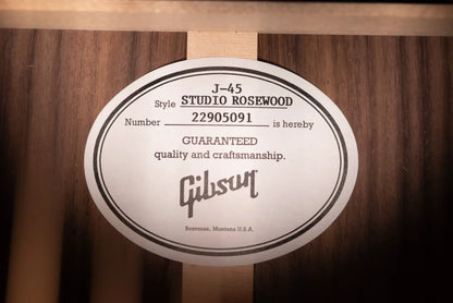 Gibson J-45 Studio Rosewood Acoustic/Electric Guitar - Rosewood Burst with Hardshell Case