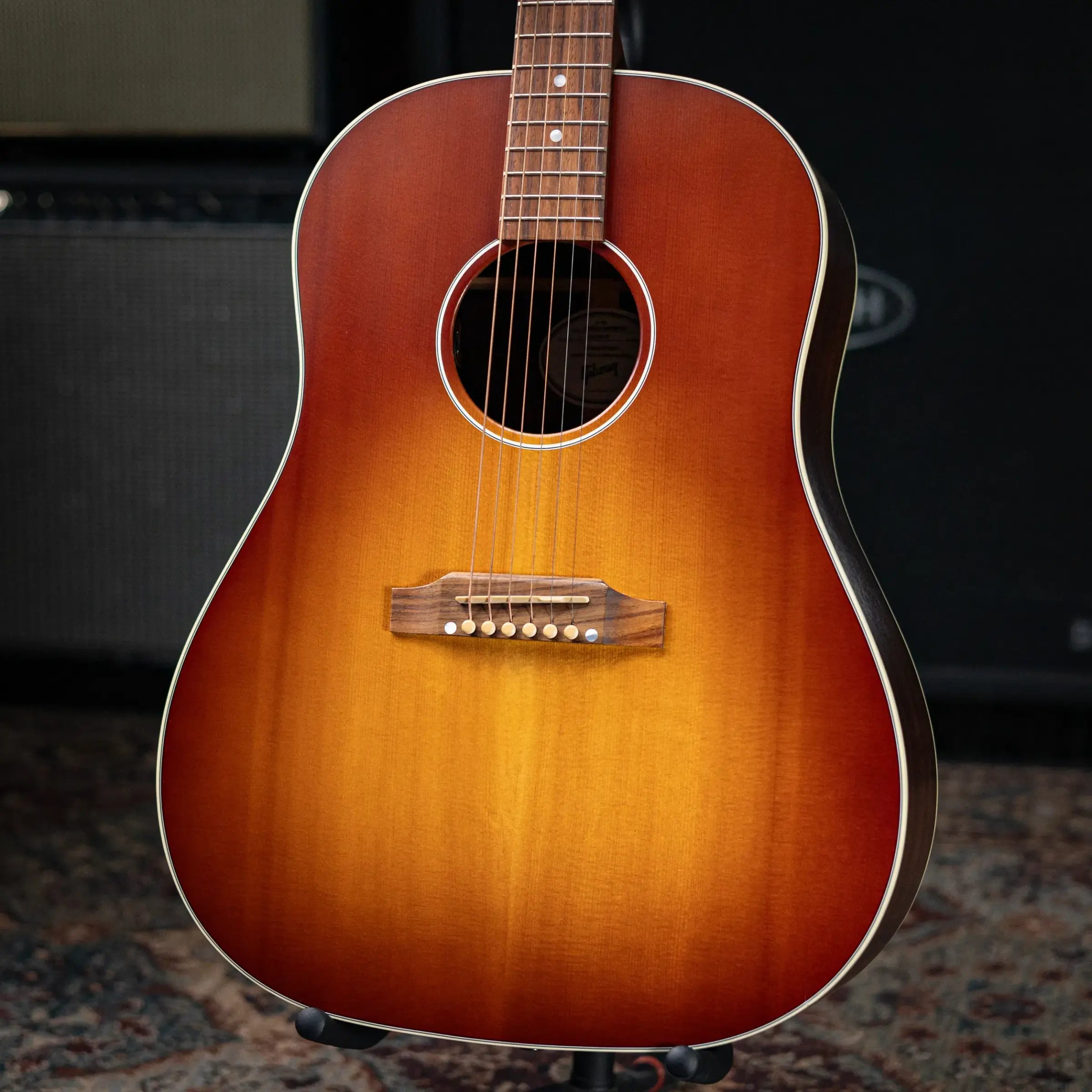 Gibson J-45 Studio Rosewood Acoustic/Electric Guitar - Satin Rosewood Burst with Hardshell Case - Floor Model