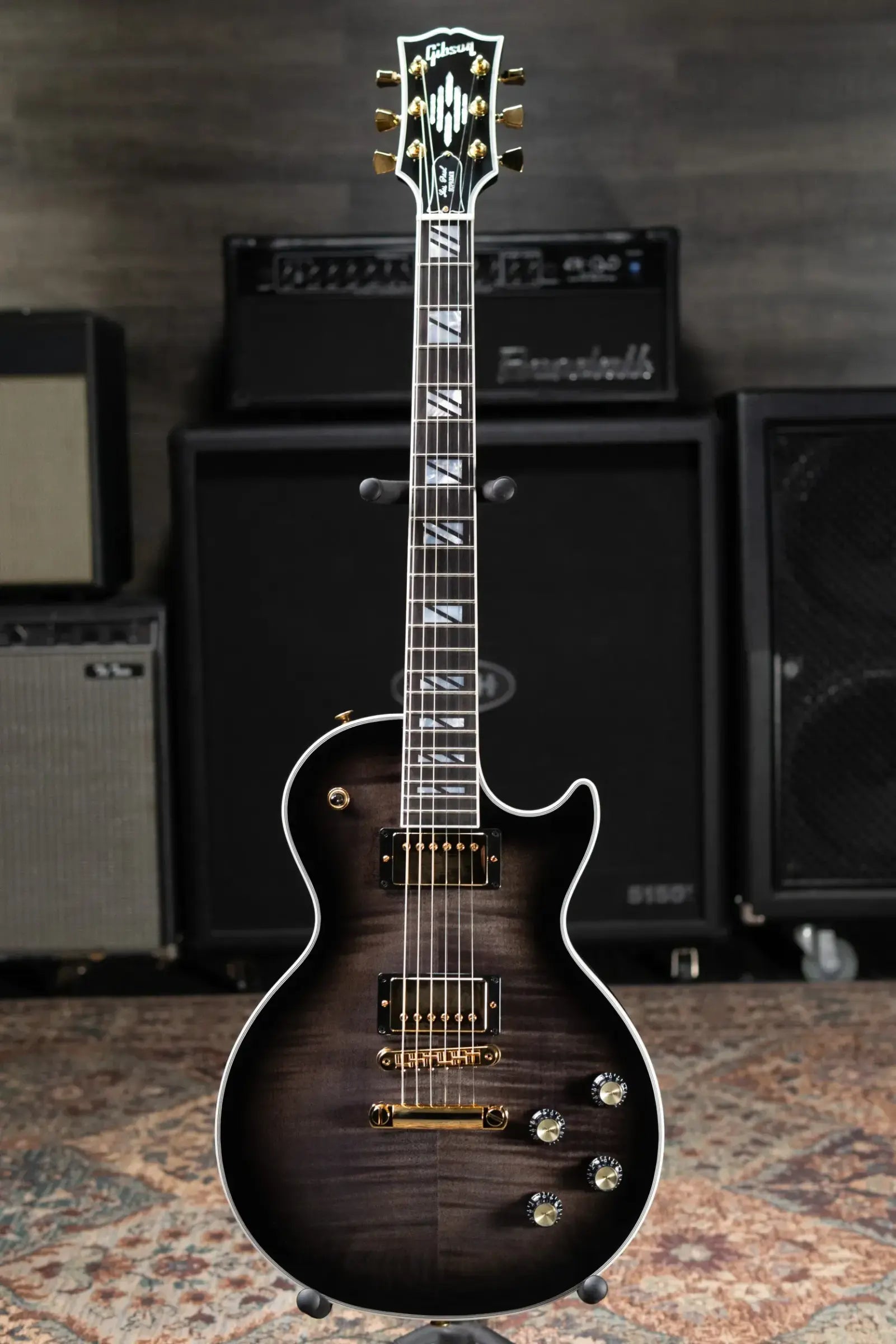 Gibson Les Paul Modern Supreme Electric Guitar - Transparent Ebony Burst with Hardshell Case