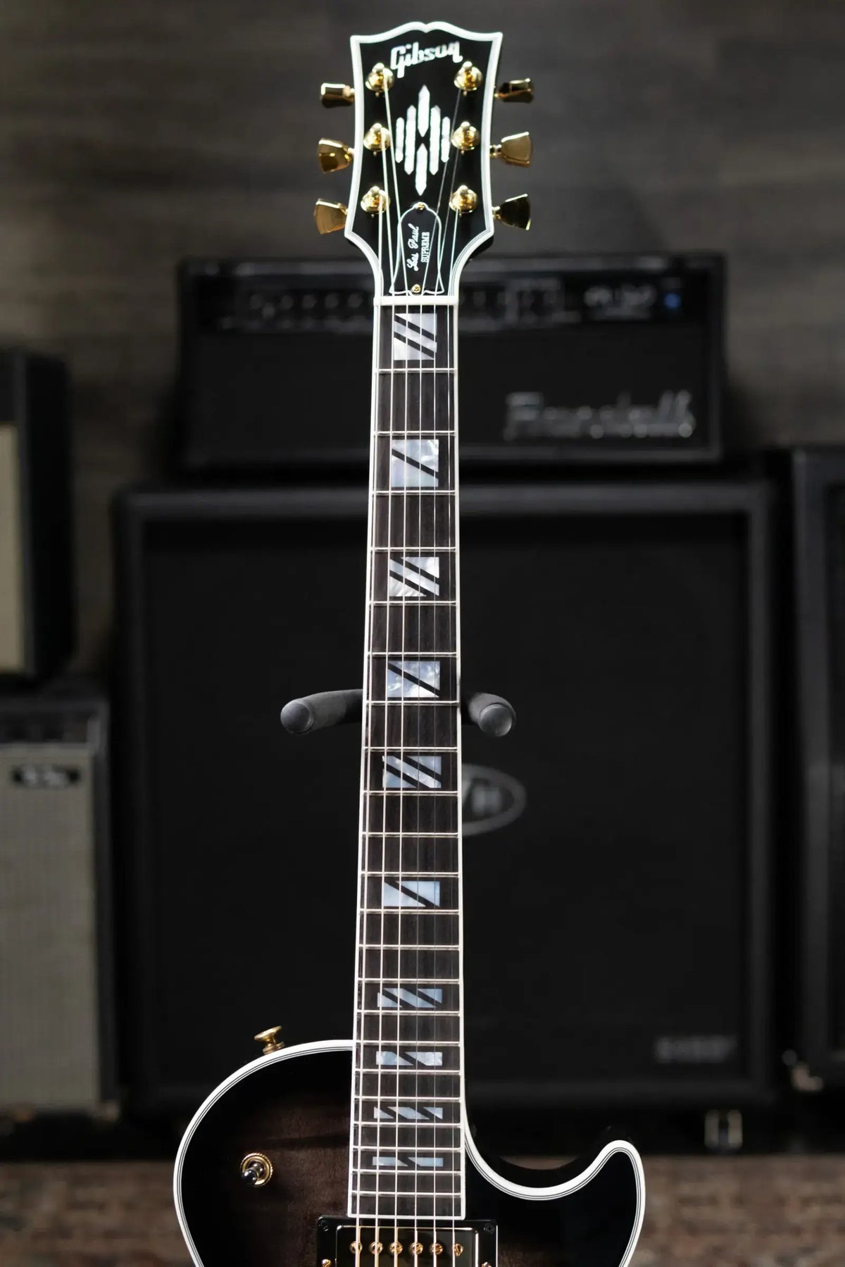 Gibson Les Paul Modern Supreme Electric Guitar - Transparent Ebony Burst with Hardshell Case