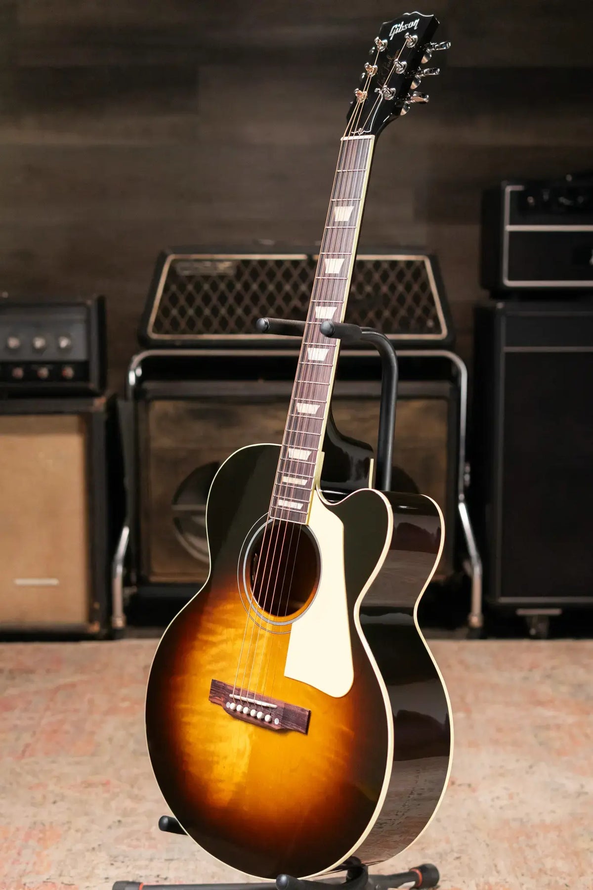 Gibson Les Paul Parlor Acoustic/Electric Guitar - Vintage Sunburst with Hardshell Case - Demo