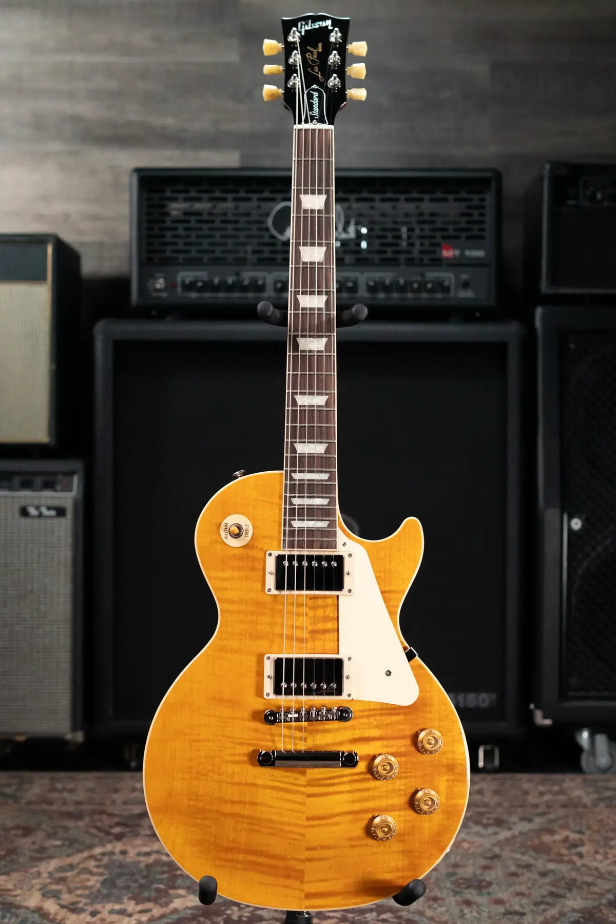 Gibson Les Paul Standard 50s Figured Top Electric Guitar - Honey Amber with Hardshell Case - Demo