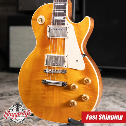 Gibson Les Paul Standard 50s Figured Top Electric Guitar - Honey Amber with Hardshell Case