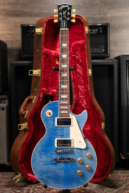 Gibson Les Paul Standard '50s Figured Top Electric Guitar - Ocean Blue with Hardshell Case