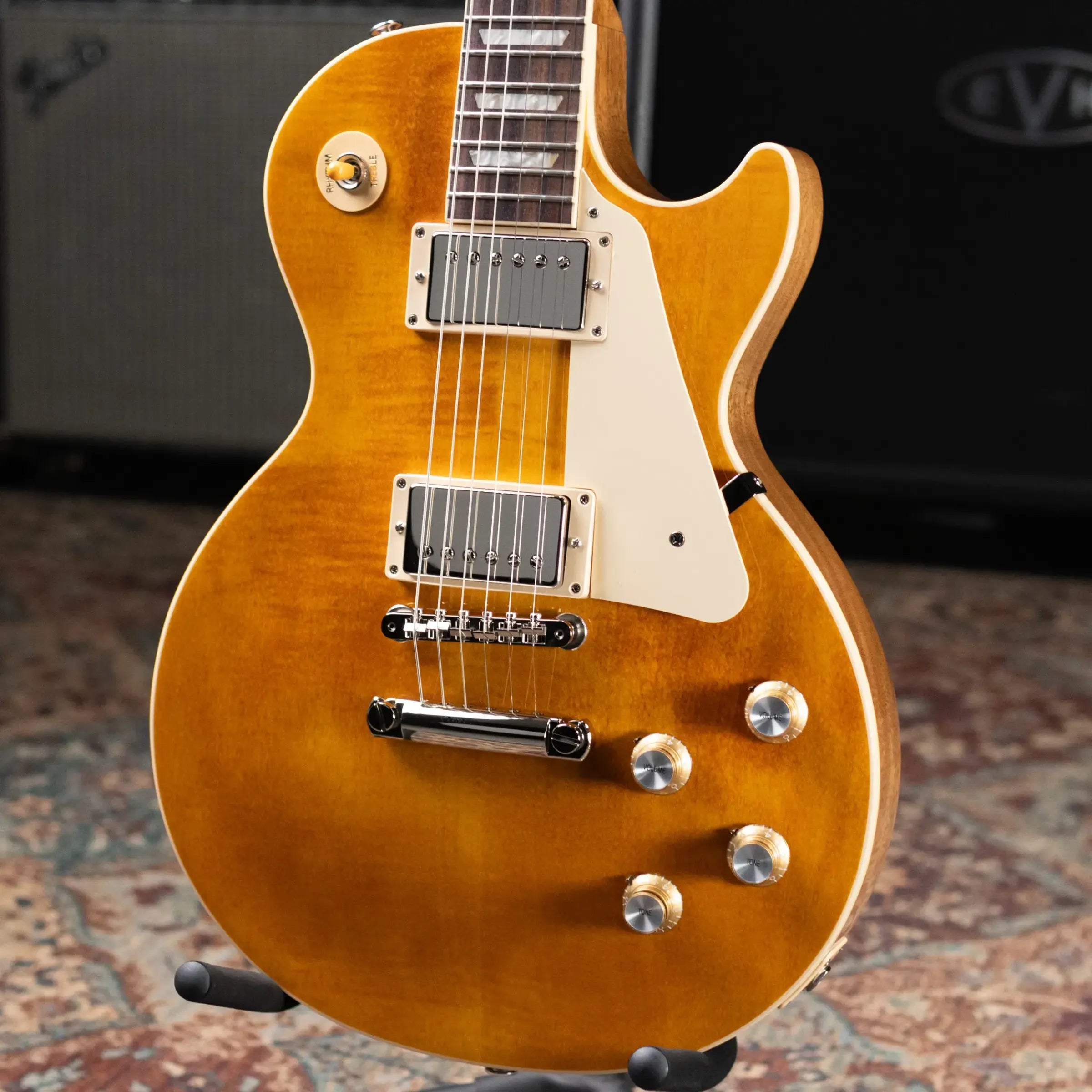 Gibson Les Paul Standard '60s Figured Top Electric Guitar - Honey Amber with Hardshell Case