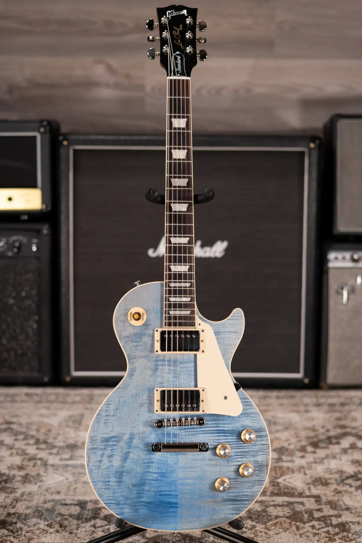 Gibson Les Paul Standard '60s Figured Top Electric Guitar - Ocean Blue with Hardshell Case