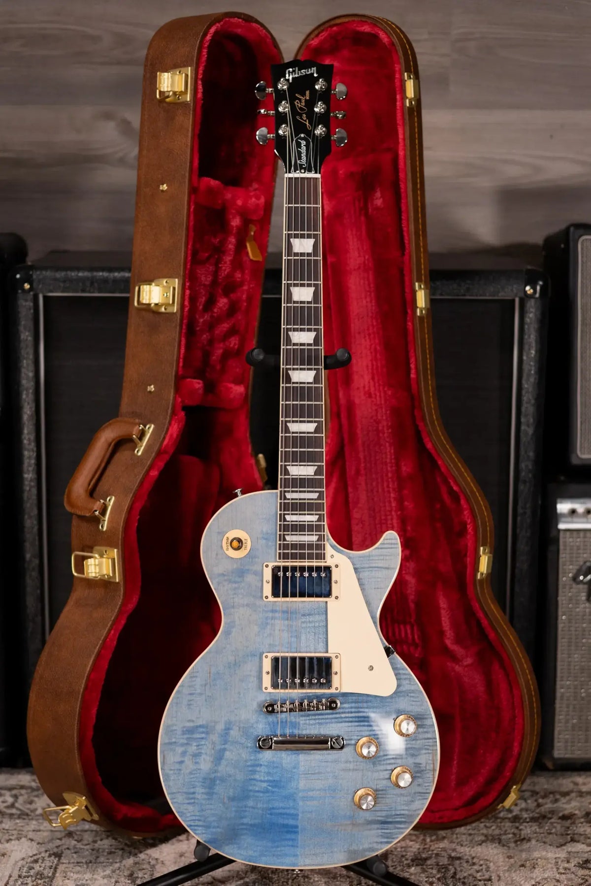 Gibson Les Paul Standard '60s Figured Top Electric Guitar - Ocean Blue with Hardshell Case
