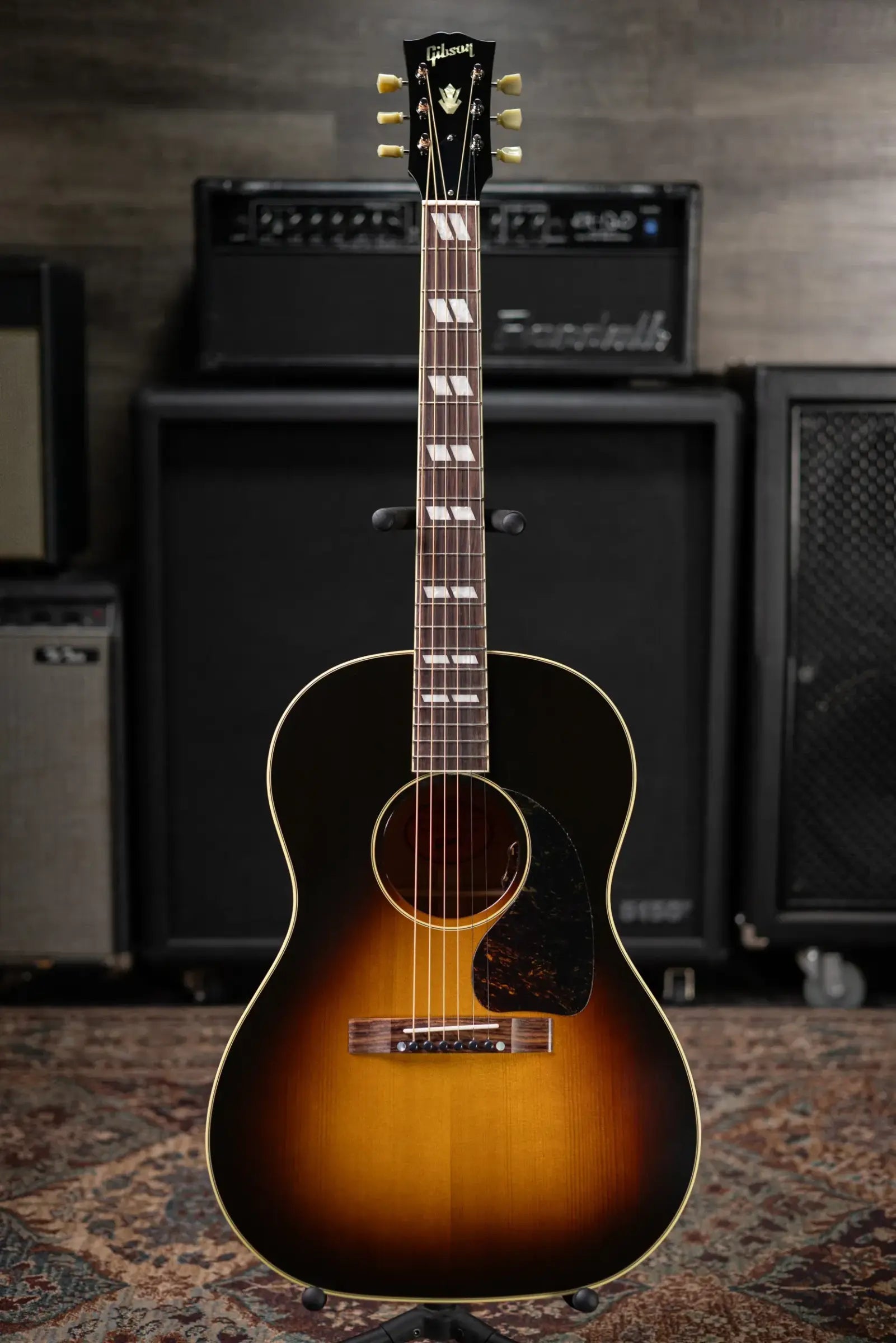 Gibson Nathaniel Rateliff Signature LG-2 Western Acoustic/Electric Guitar - Vintage Sunburst with Hardshell Case