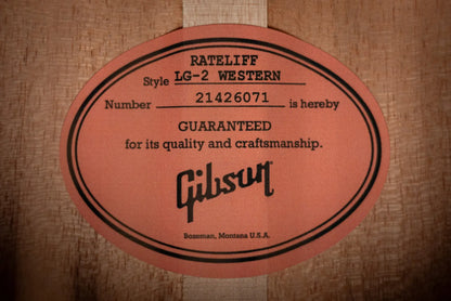 Gibson Nathaniel Rateliff Signature LG-2 Western Acoustic/Electric Guitar - Vintage Sunburst with Hardshell Case