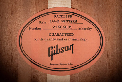 Gibson Nathaniel Rateliff Signature LG-2 Western Acoustic/Electric Guitar - Vintage Sunburst with Hardshell Case