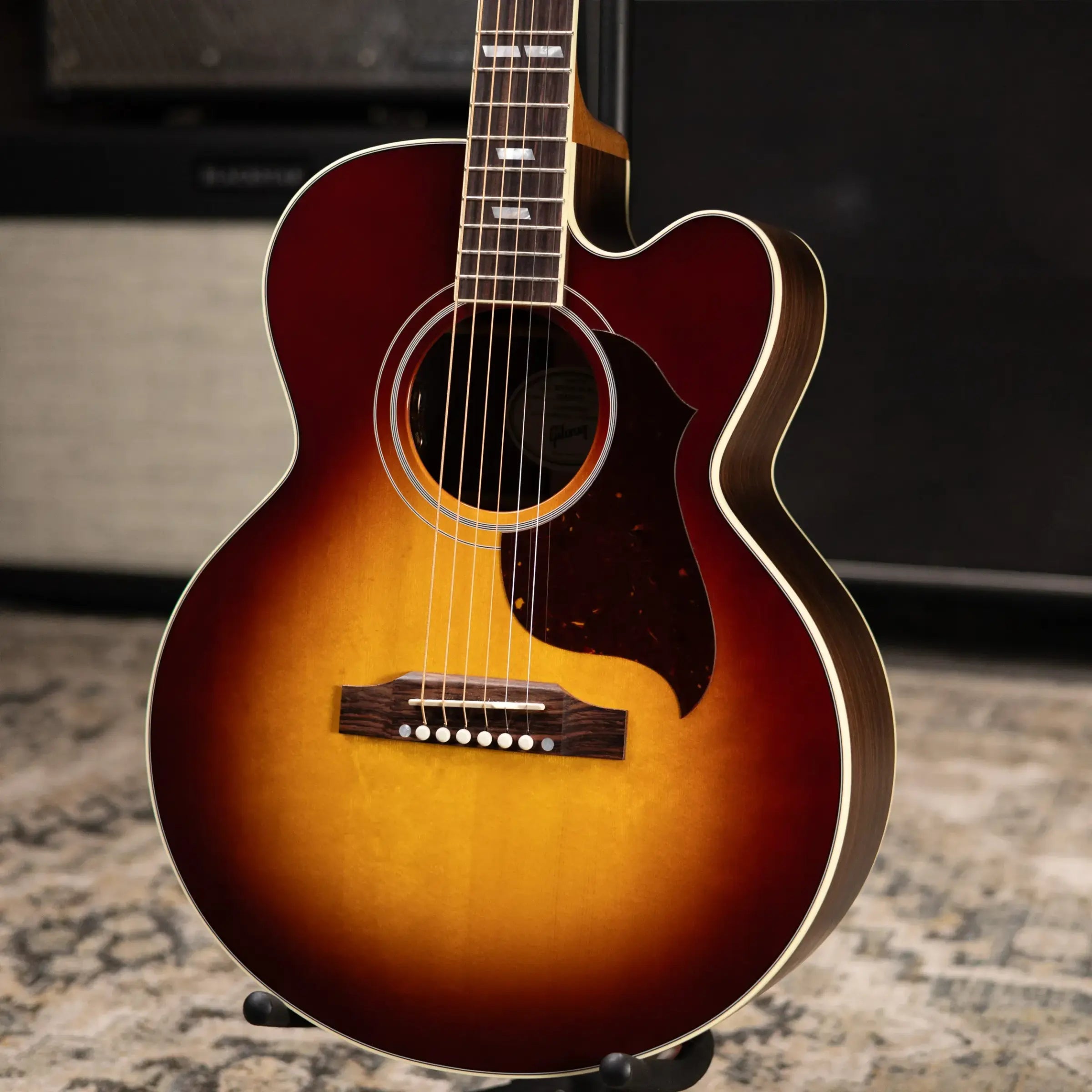 Gibson Parlor Rosewood EC Acoustic/Electric Guitar - Rosewood Burst with Hardshell Case