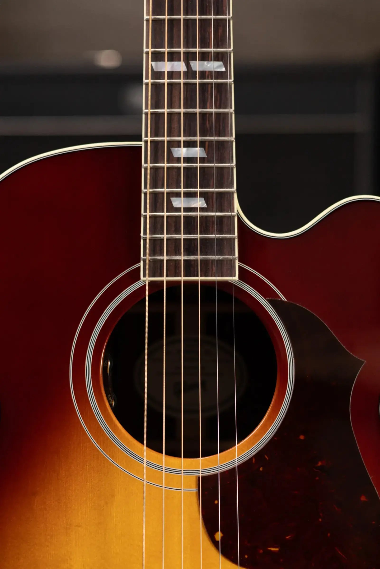 Gibson Parlor Rosewood EC Acoustic/Electric Guitar - Rosewood Burst with Hardshell Case