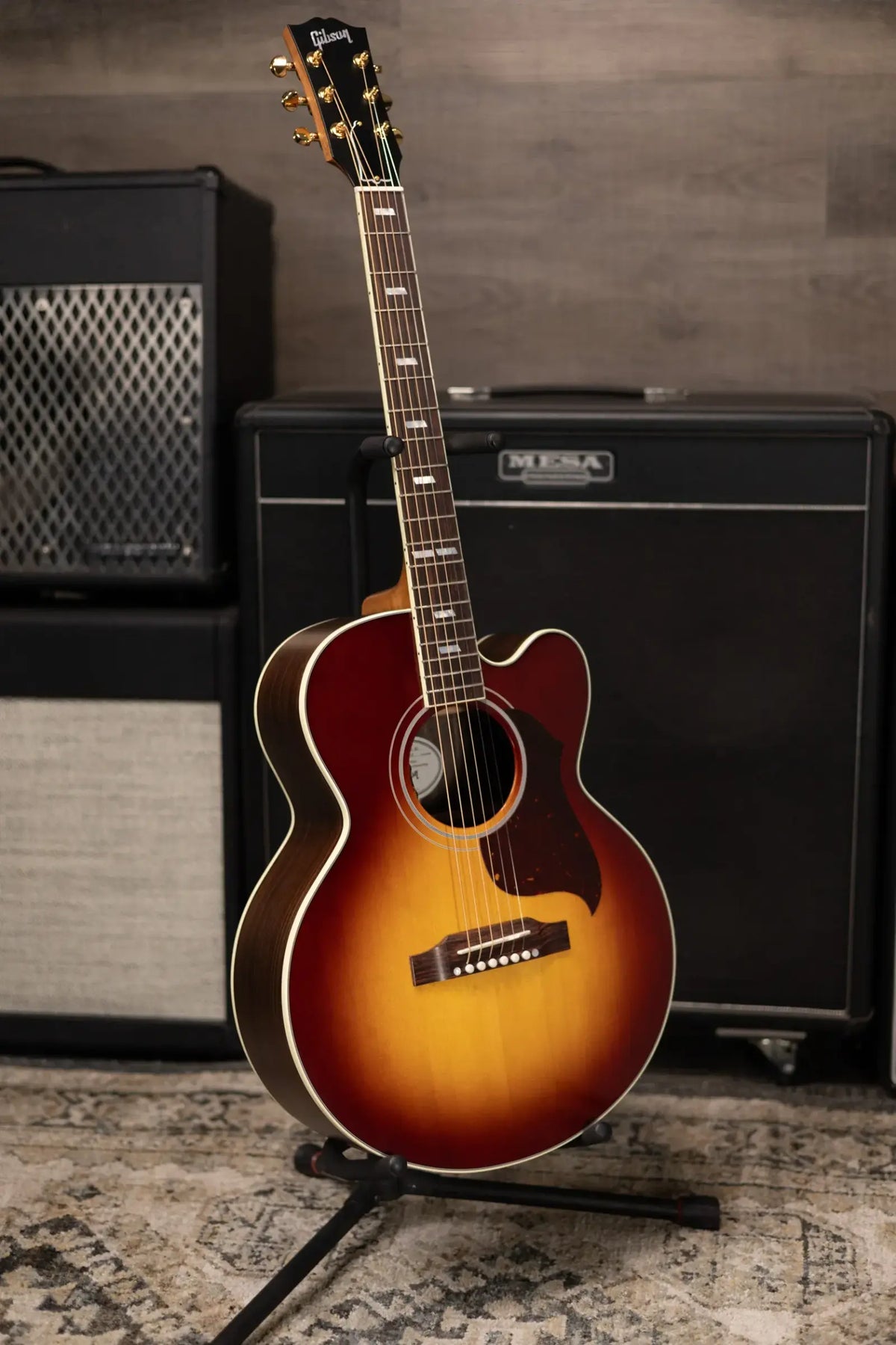 Gibson Parlor Rosewood EC Acoustic/Electric Guitar - Rosewood Burst with Hardshell Case