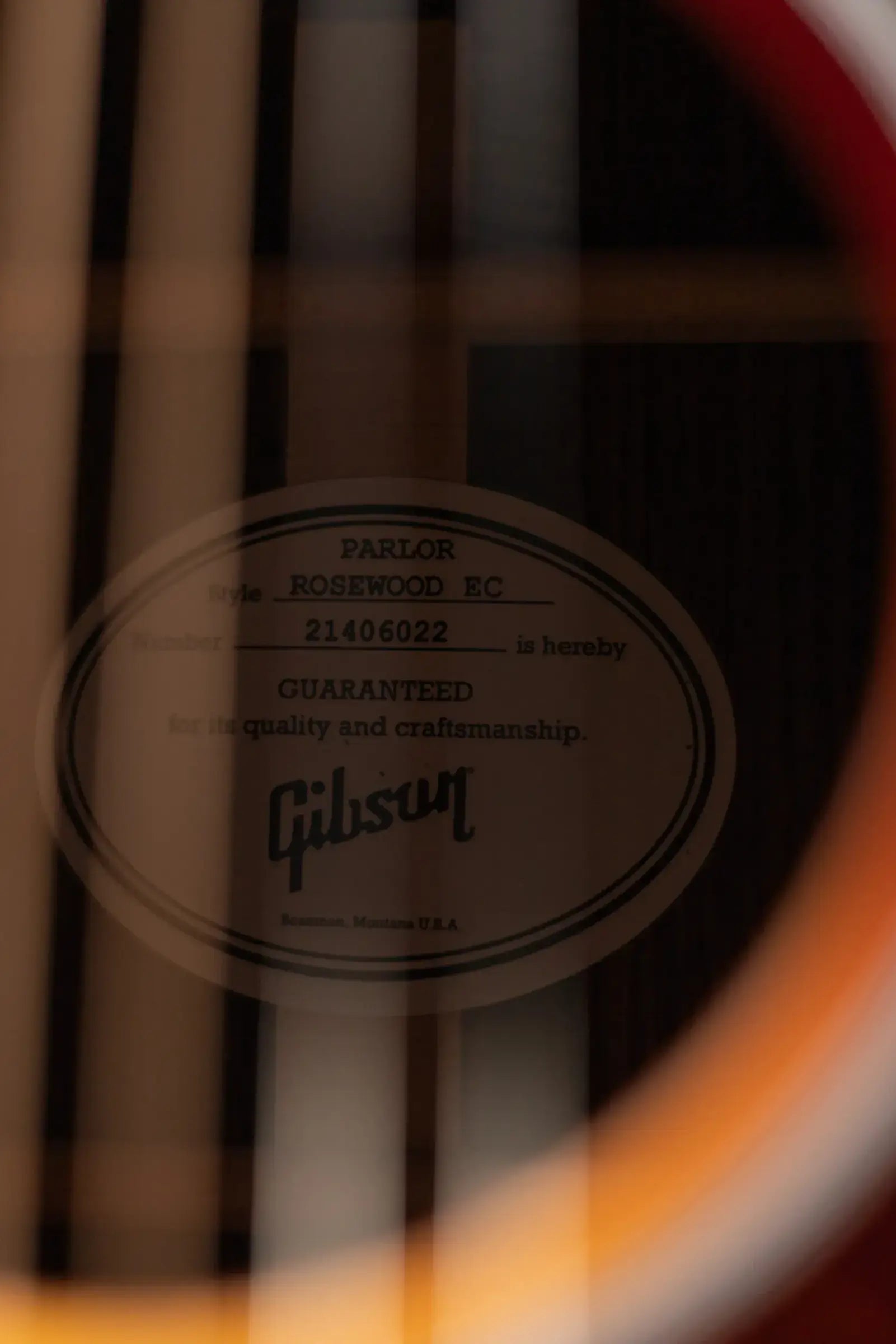 Gibson Parlor Rosewood EC Acoustic/Electric Guitar - Rosewood Burst with Hardshell Case
