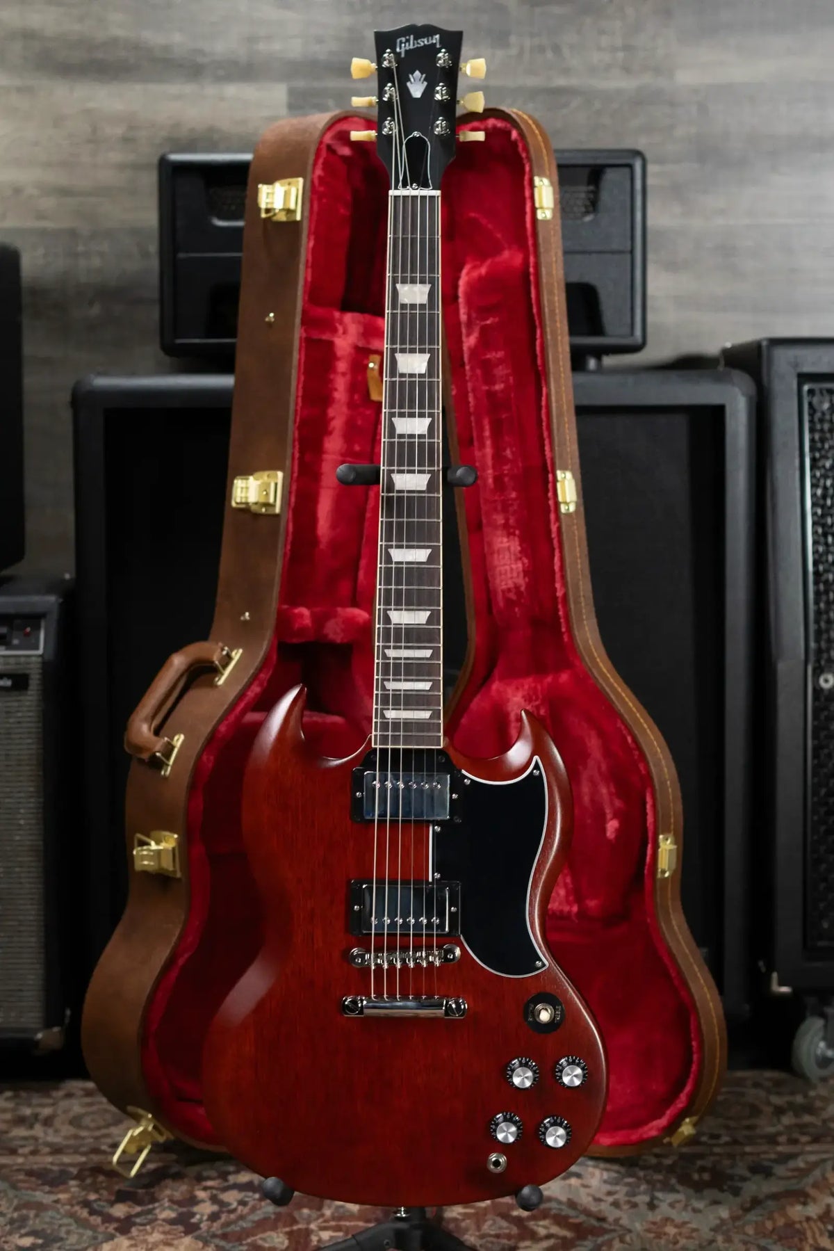 Gibson SG Standard '61 Faded Electric Guitar - Faded Vintage Cherry with Hardshell Case