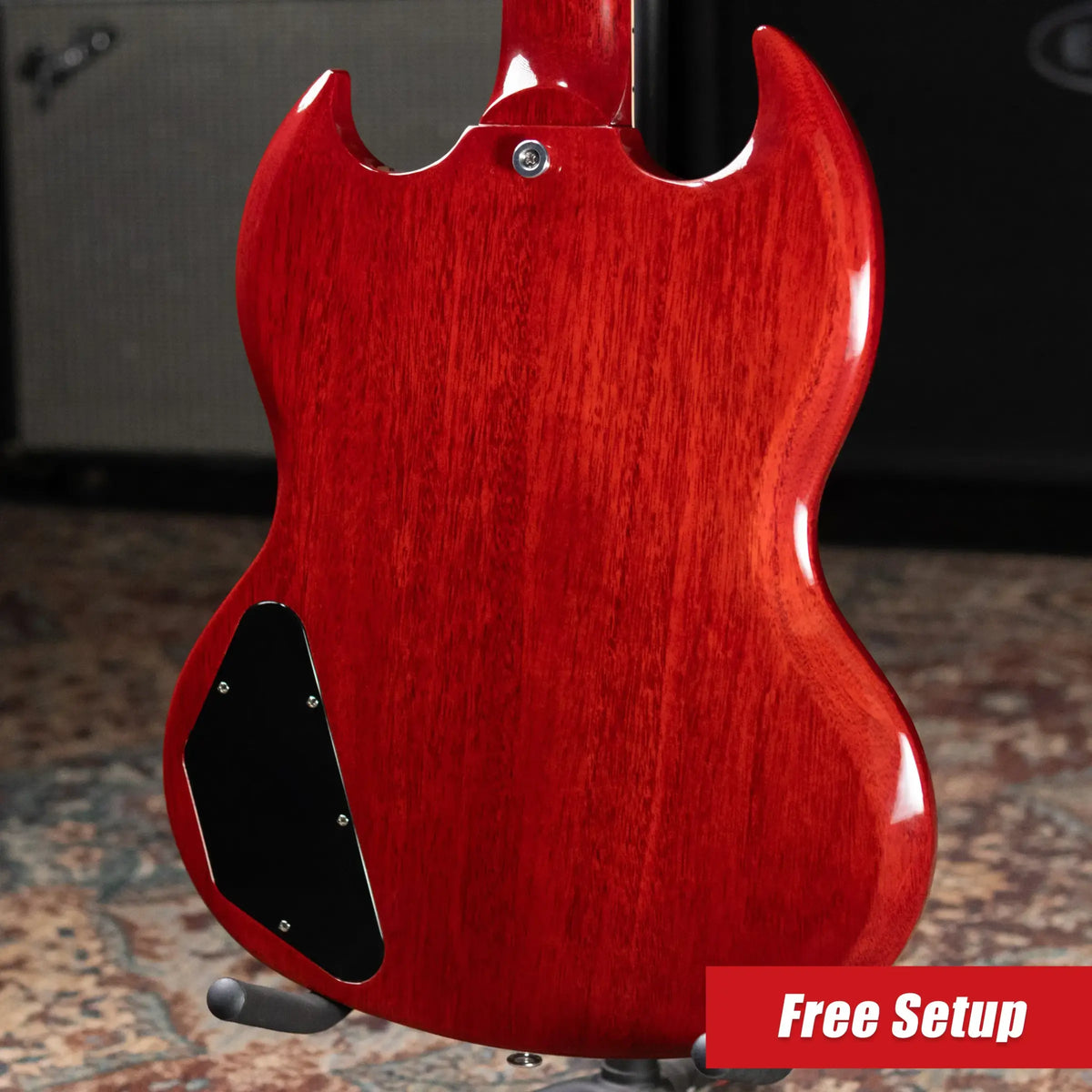 Gibson SG Standard '61 Maestro Vibrola Electric Guitar - Vintage Cherry with Hardshell Case