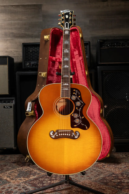 Gibson SJ-200 60s Original Jumbo Acoustic/Electric Guitar - Heritage Cherry Sunburst with Hardshell Case