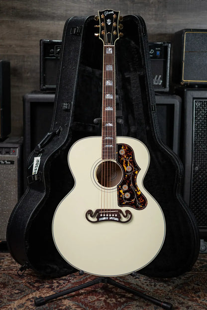Gibson SJ-200 Standard Acoustic/Electric Guitar - Classic White with Hardshell Case