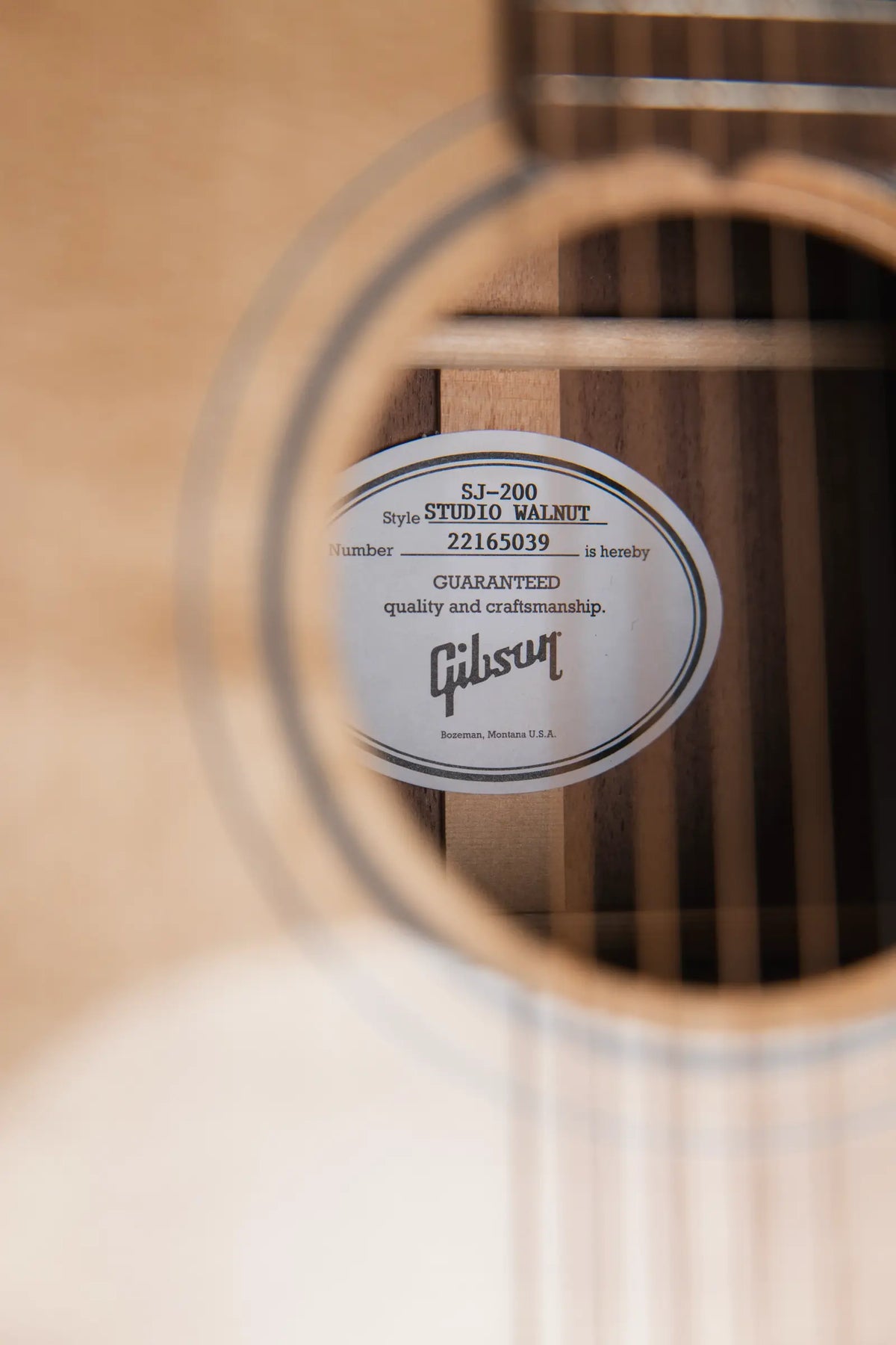 Gibson SJ-200 Studio Walnut Jumbo Acoustic/Electric Guitar - Natural with Hardshell Case - Demo