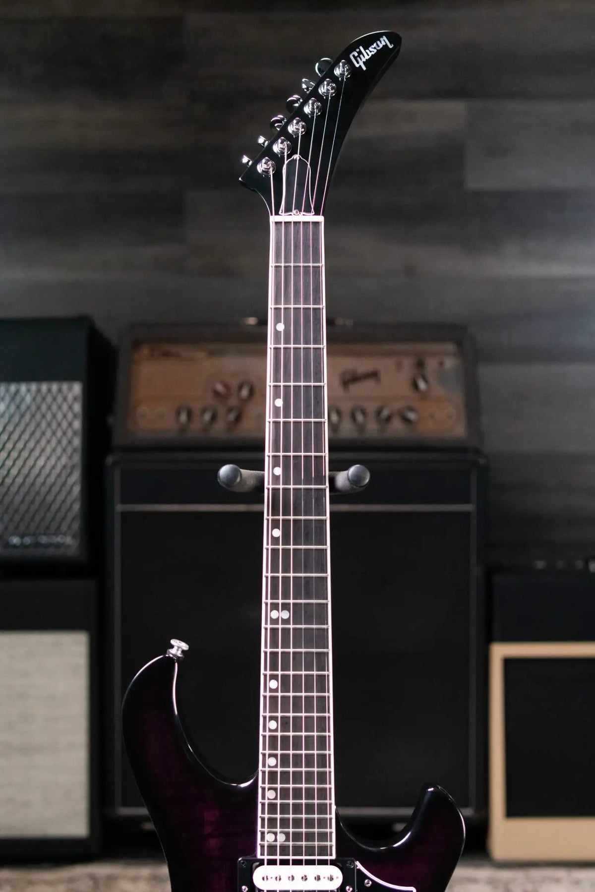 Gibson Victory Figured Top Electric Guitar - Dark Purple Burst with Hardshell Case - Demo