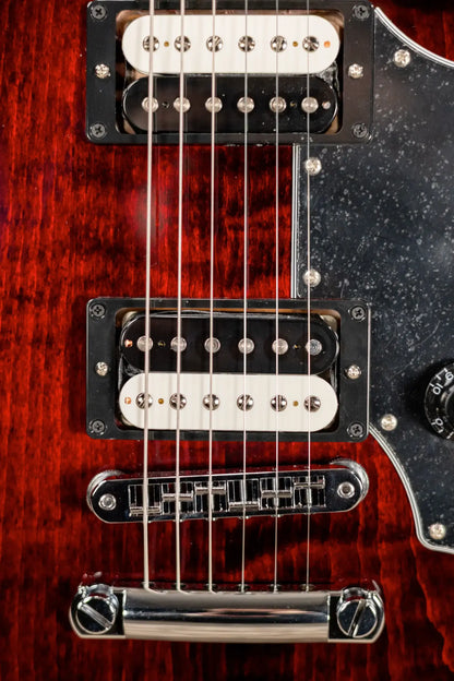 Gibson Victory Figured Top Electric Guitar - Wine Red Burst with Dirty Fingers Pickups and Hardshell Case