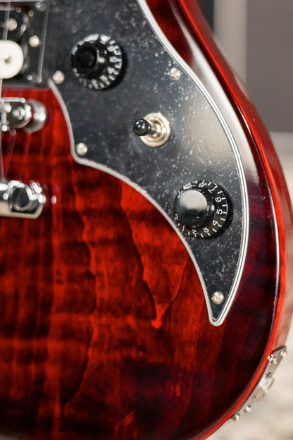 Gibson Victory Figured Top Electric Guitar - Wine Red Burst with Dirty Fingers Pickups and Hardshell Case