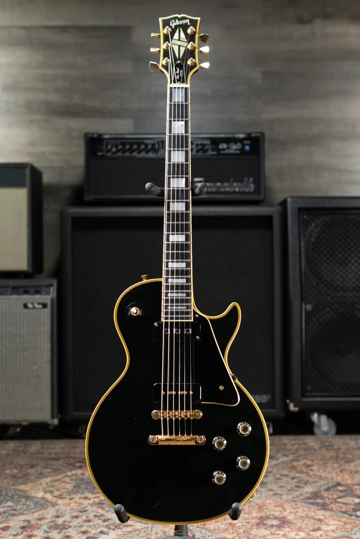 Gibson Vintage 1973 Les Paul Custom '54 Reissue Electric Guitar - Ebony with Hardshell Case - Used