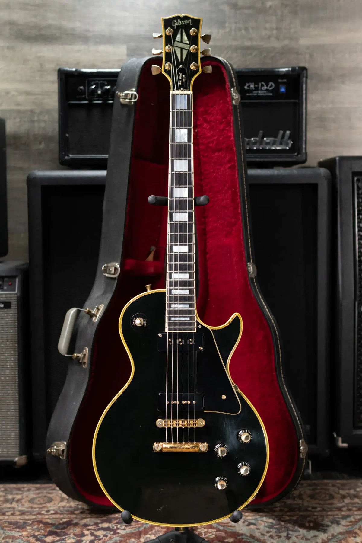 Gibson Vintage 1973 Les Paul Custom '54 Reissue Electric Guitar - Ebony with Hardshell Case - Used