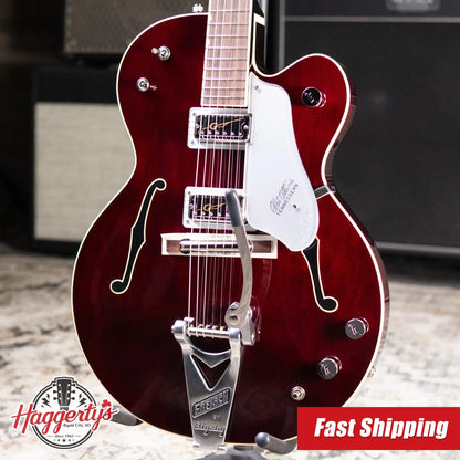 Gretsch G6119T-62 Vintage Select Edition '62 Tennessean Hollow Body with Bigsby Electric Guitar - Dark Cherry Stain with Hardshell Case