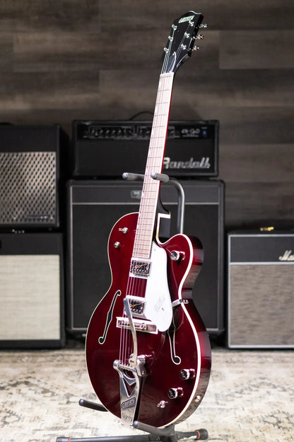 Gretsch G6119T-62 Vintage Select Edition '62 Tennessean Hollow Body with Bigsby Electric Guitar - Dark Cherry Stain with Hardshell Case