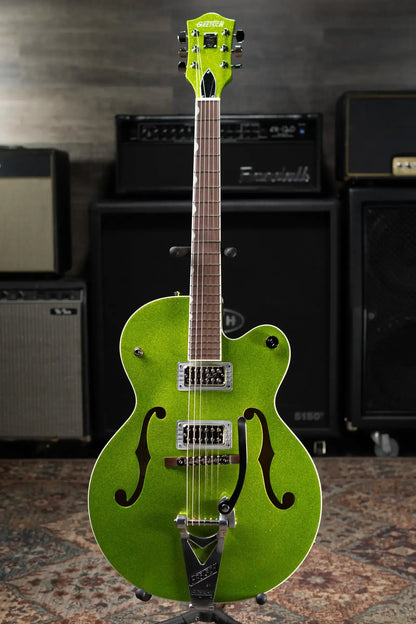 Gretsch G6120T-HR Brian Setzer Signature Hot Rod Hollow Body with Bigsby, Rosewood Fingerboard - Extreme Coolant Green Sparkle with Deluxe Hardshell Case