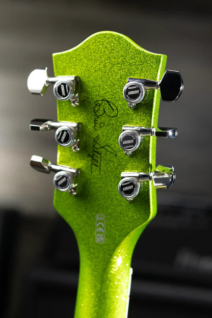 Gretsch G6120T-HR Brian Setzer Signature Hot Rod Hollow Body with Bigsby, Rosewood Fingerboard - Extreme Coolant Green Sparkle with Deluxe Hardshell Case