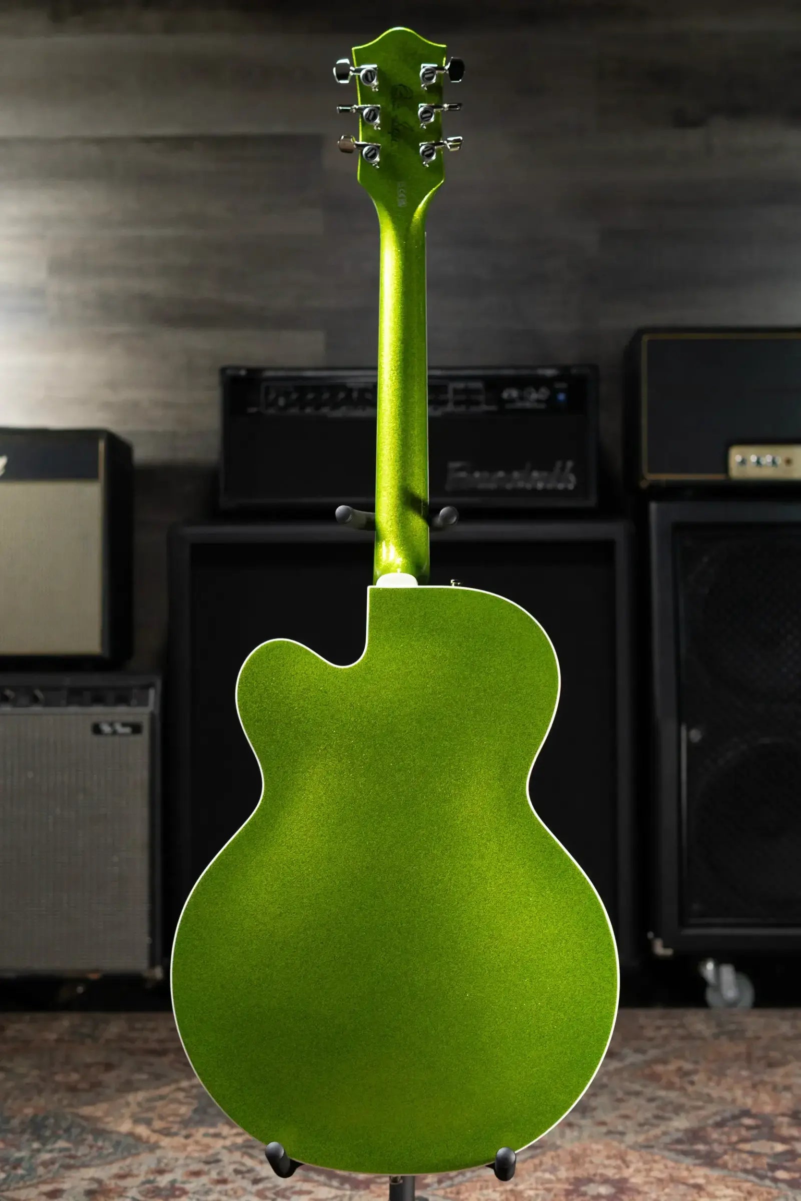 Gretsch G6120T-HR Brian Setzer Signature Hot Rod Hollow Body with Bigsby, Rosewood Fingerboard - Extreme Coolant Green Sparkle with Deluxe Hardshell Case