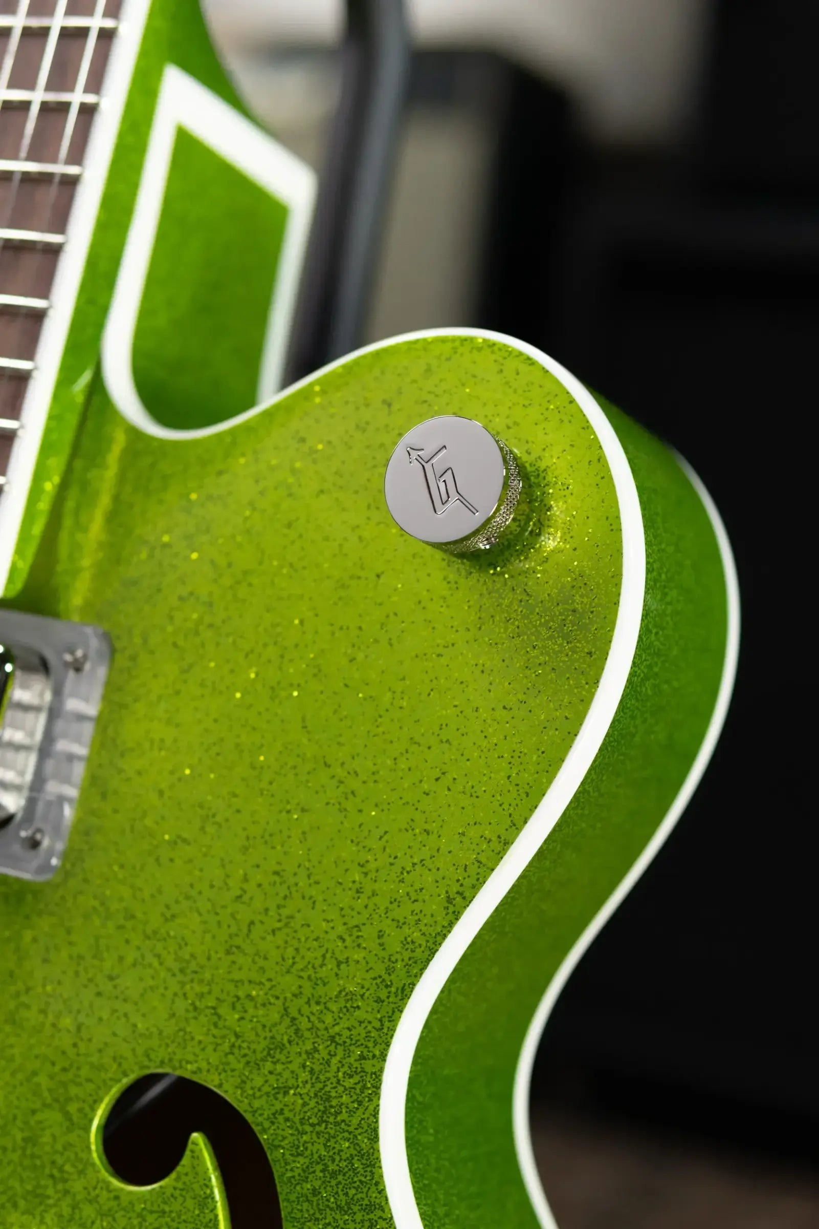 Gretsch G6120T-HR Brian Setzer Signature Hot Rod Hollow Body with Bigsby, Rosewood Fingerboard - Extreme Coolant Green Sparkle with Deluxe Hardshell Case