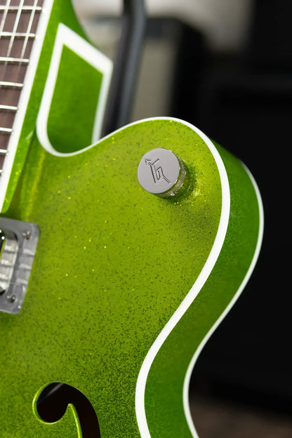 Gretsch G6120T-HR Brian Setzer Signature Hot Rod Hollow Body with Bigsby, Rosewood Fingerboard - Extreme Coolant Green Sparkle with Deluxe Hardshell Case