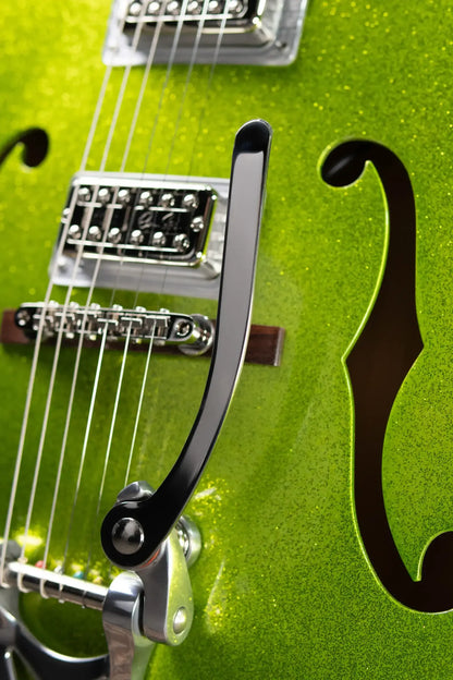 Gretsch G6120T-HR Brian Setzer Signature Hot Rod Hollow Body with Bigsby, Rosewood Fingerboard - Extreme Coolant Green Sparkle with Deluxe Hardshell Case