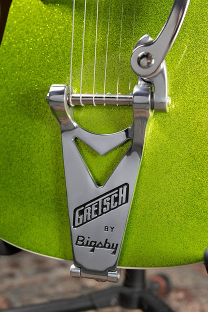 Gretsch G6120T-HR Brian Setzer Signature Hot Rod Hollow Body with Bigsby, Rosewood Fingerboard - Extreme Coolant Green Sparkle with Deluxe Hardshell Case