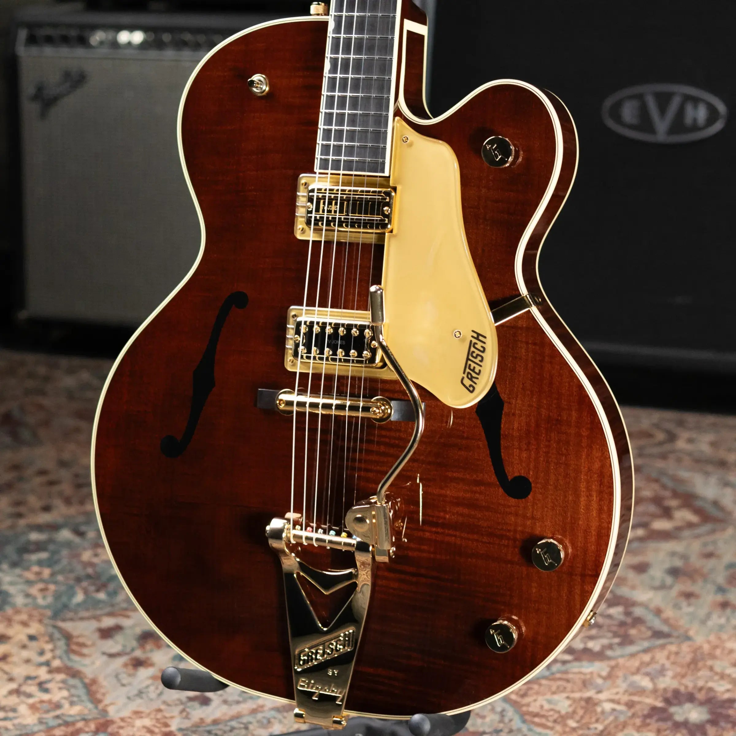 Gretsch G6122T-59 Vintage Select Edition '59 Chet Atkins Country Gentleman Hollow Body with Bigsby Electric Guitar - Walnut Stain Lacquer with Hardshell Case