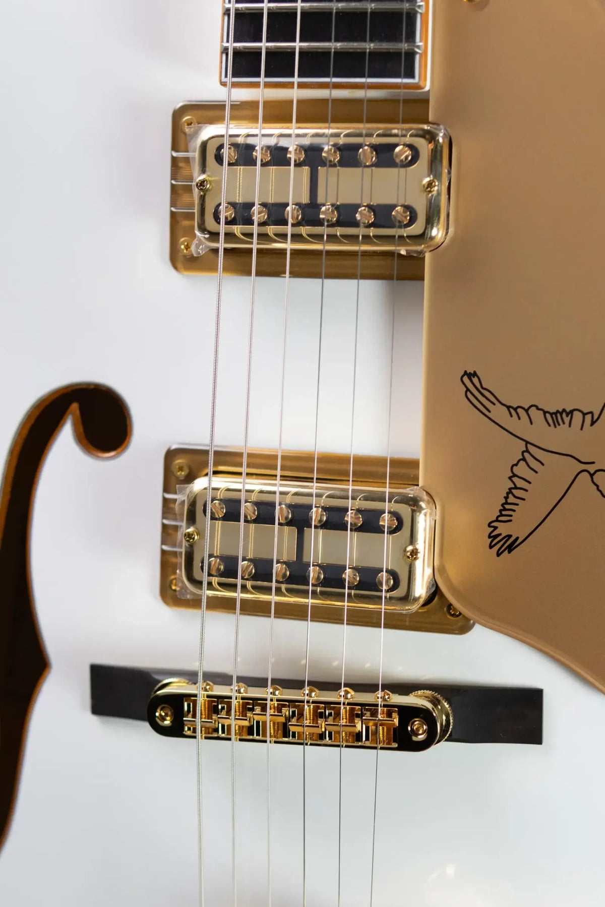 Gretsch Synchromatic Falcon Hollow Body Single-Cut with Bigsby Electric Guitar - Snowcrest White with Hardshell Case