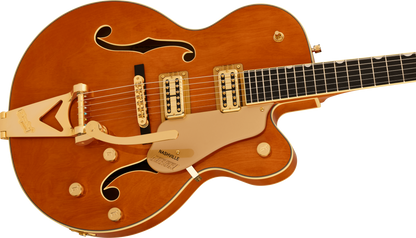 Gretsch Synchromatic Nashville Hollow Body Single-Cut with Bigsby Electric Guitar - 50's Orange Stain with Hardshell Case