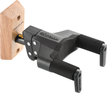 Hercules GSP38WBR PLUS Auto Grip System Guitar Hanger, Wood Base, Short Arm