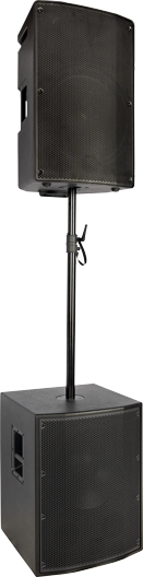 Hercules SS350B Subwoofer Speaker Pole with M20 Hybrid Adapter