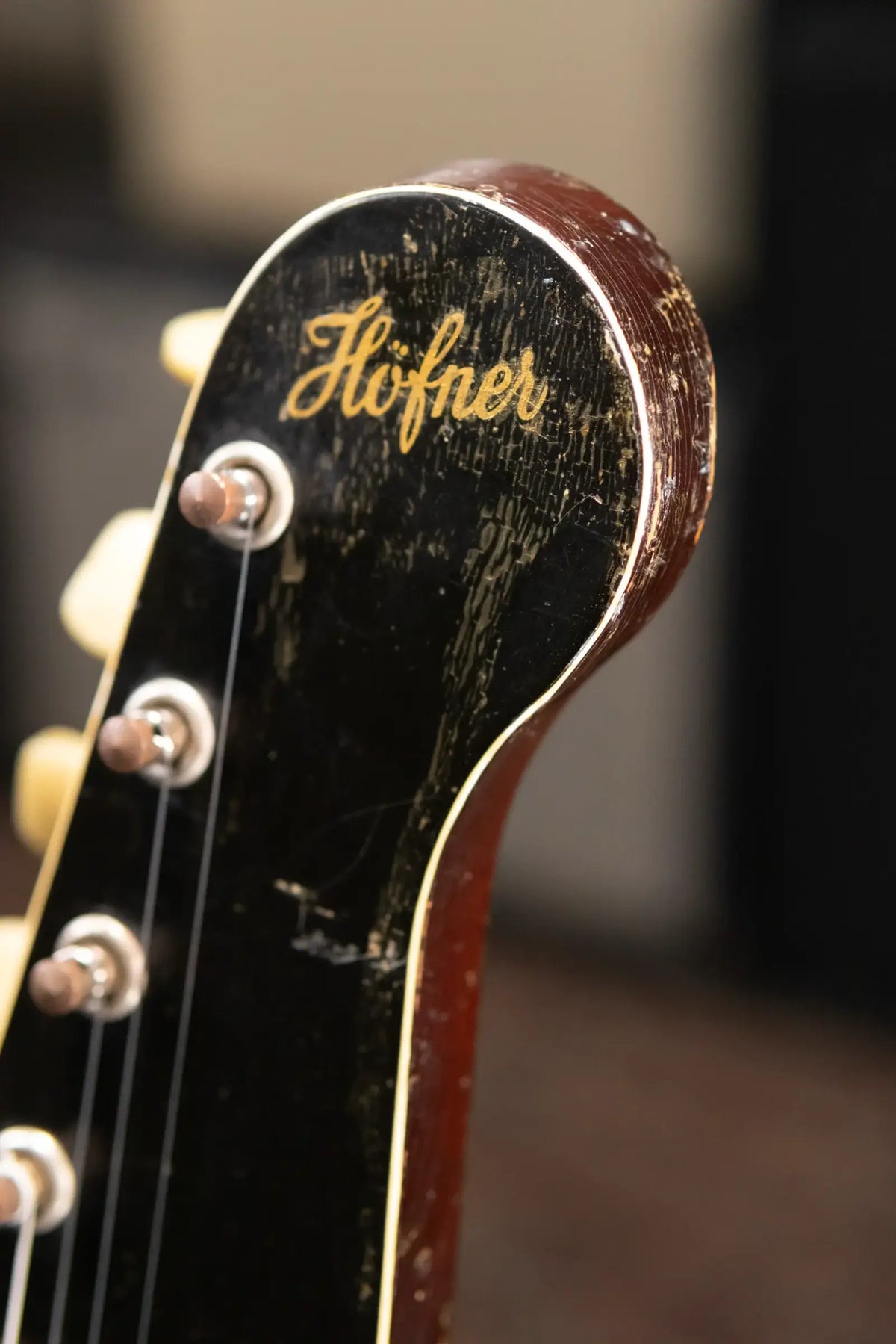 Hofner Rare Vintage 1960 V2 Solid Body Electric Guitar Sunburst with Hardshell Case - Used